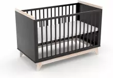 Elf Bed Vigo Art.298087 Black Medinė kūdikio lovelė 120x60 cm