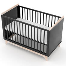 Elf Bed Vigo Art.298087 Black Medinė kūdikio lovelė 120x60 cm