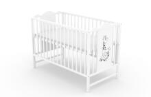 Elf Bed Petal Drawer Art.298138 Grey  Wooden baby crib with a storage drawer (120x60 cm)
