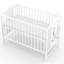 Elf Bed Petal Drawer Art.298138 Grey  Wooden baby crib with a storage drawer (120x60 cm)