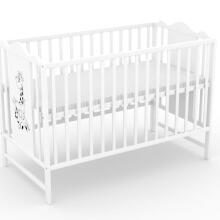 Elf Bed Petal II Drawer Art.298143 White  Wooden baby crib with a storage drawer (120x60 cm)