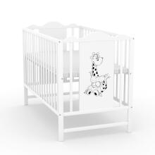 Elf Bed Petal II Drawer Art.298143 White  Wooden baby crib with a storage drawer (120x60 cm)