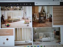 Elf Bed Crib Ovi  3 in 1 Art.298146 White Multifunctional wooden 3-in-1 transforming crib