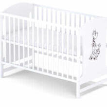 Elf Bed Meadow Art.298166 White/Pine Medinė kūdikio lovelė  (120x60 cm)
