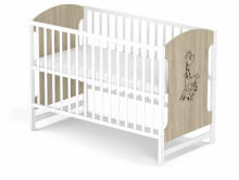 Elf Bed Meadow Art.298168 White/Grey  Medinė kūdikio lovelė  (120x60 cm)