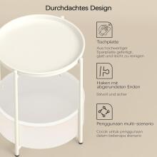 ModernHome Round Side Table Art.298325 Round coffee table with storage and bedside table