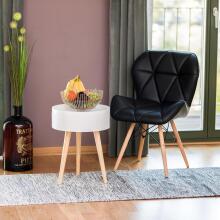 ModernHome Round Side Table Art.298327 Round coffee table with storage and bedside table