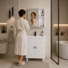 Bathroom vanity unit with sink + mirror furniture set ModernHome