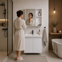 Bathroom vanity unit with sink and mirror furniture set wall-mounted ModernHome