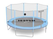 Lower post for trampoline with external and internal net 8-15 ft blue Neo-Sport