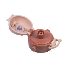 A0726 SCHOOL WATER BOTTLE WITH STRAW 480ML MOCHA