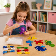 Creative Kit Stuffed Animals for Sewing Felt DIY Sea Animals 6 pcs.