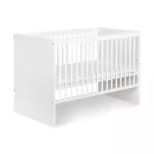 Klups Dalia Set Art.299154 White  Детская деревянная кроватка 120x60см без ящика+ кокосовый матрас 120x60x8см