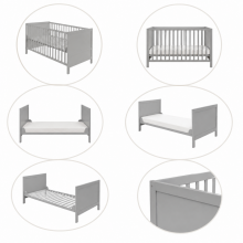 Roba Kombi Crib Art.299488 Taupe Beige Transformuojama medinė lovelė (140x70 cm)