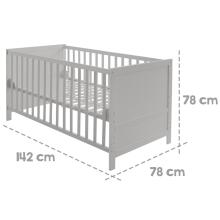 Roba Kombi Crib Art.299488 Taupe Beige Transformuojama medinė lovelė (140x70 cm)