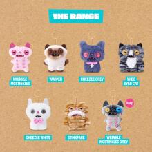 Fuggler Alley Cat Keyring Art.299879 Брелок  забавный уродливый монстр, коллекционная плюшевая игрушка РАНДОМ,1 шт
