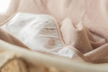 BATH COVER TERRY 100X100 LUVI FLORI DUSTY PINK