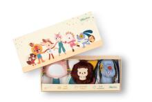 Sensory rattle set in a giftbox - Jules (3 pcs.)