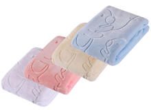 EASY CARE 502 Acrylic Blanket Embossed Solid Color 80x110 Pink
