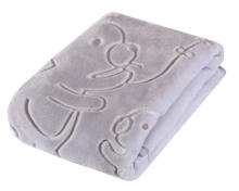 EASY CARE 502 Acrylic Blanket Embossed Solid Color 80x110 Pink