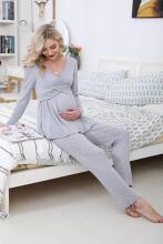 Litherday Nursing Pyjamas Art.32699 Light Grey пижама для беременных / кормления