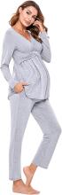 Litherday Nursing Pyjamas Art.32699 Light Grey пижама для беременных / кормления