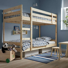 Made in Sweden Mydal Art.001.024.52 Divstāvu gulta bērniem no masīvkoka ar matračiem 90x200cm