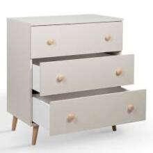La Bebe™ Bedding Wood Set Tomi Art.43654 White  Vaikų baldų komplektas: lova ir komoda