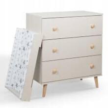La Bebe™ Bedding Wood Set Tomi Art.43657 White Комплект детской мебели  кровать + комод