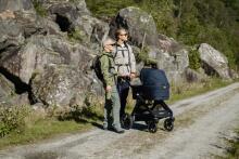 Emmaljunga Sento Max Outdoor Art.47477 Black Stroller with cradle