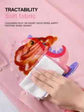 Kids Soft Raincoat Dino Art.63708 Pink  Vaikiškas lietpaltis