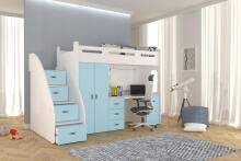 AJK Zuzia Plus Art.65566 Blue Vaikiškas modulinis baldų komplektas