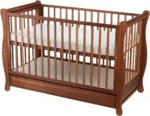 Elf Bed Gardenia Drawer  Art.74234 Nut Toddler crib with a drawer, 120x60 cm