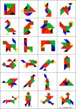 Happy Toys Puzzle Art.8709 Wooden Tangram Puzzle