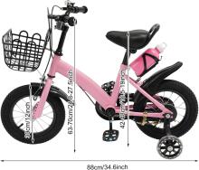 Kids Bike Wheels Collas 12' Pink Art.8059  Vaikų dviratis su dviračiu