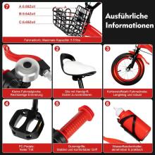 Kids Bike Wheels Collas 12' Red  Art.8063 Vaikų dviratis su dviračiu