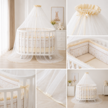 Lorelli Canopy Art.20051170005 Pink Luxurious universal canopy for a baby crib