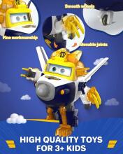 Super Wings Transforming Paul Art.EU760965 Transformuojantis grindų ir gyvūnų galios kamuoliuko žaislas, maždaug 12,3 cm