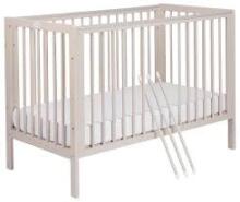 La Bebe™ Kids Wood Cot Tomi 7 Art.92445 Grey Vaikiška medinė lovelė 120x60 cm