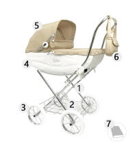 Arrue Katia Jr. Art.97218 Nevada Large classic doll stroller with bag