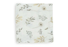 Jollein Muslin Mouth Cloth Wild Flowers Art.537-848-66059 - Augstākās kvalitātes muslina autiņš sejai, 3 gb. ( 31x31 cm)