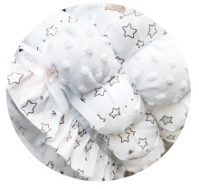 „La Bebe ™ Cloud L.Ed.“ 86018 prekės ženklas „Björn Cotton BomBon“ buferio guoliai Medvilniniai apvadai lovelei su kraštu 60cm